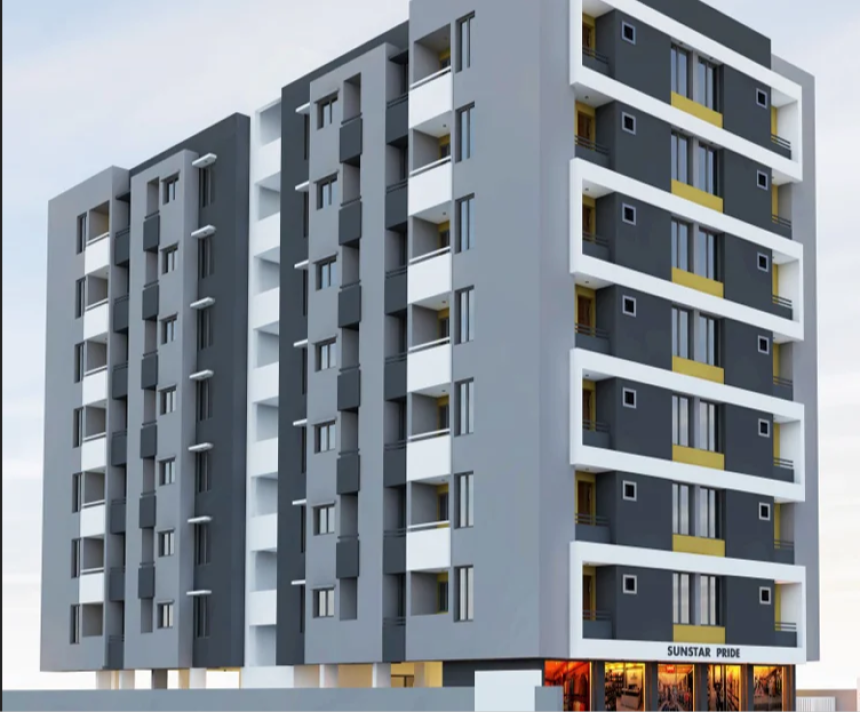 Sunstar Pride – Luxurious 2 BHK Flats, Shops, and Showrooms in the Heart of Rajkot