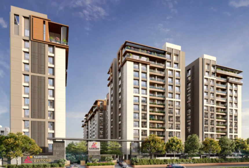 Sangini Epitome – Premium 3 & 4 BHK Apartments Opp. Green City, Pal Bhatha, Surat