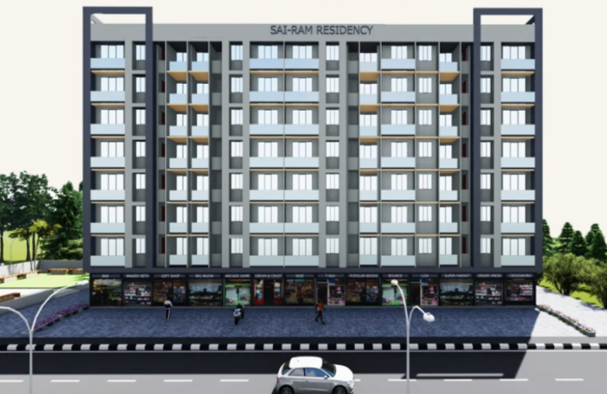 Sairam Residency B Tower – Premium 1 and 2 BHK Flats, Shops, and Showrooms in Bhestan, Surat