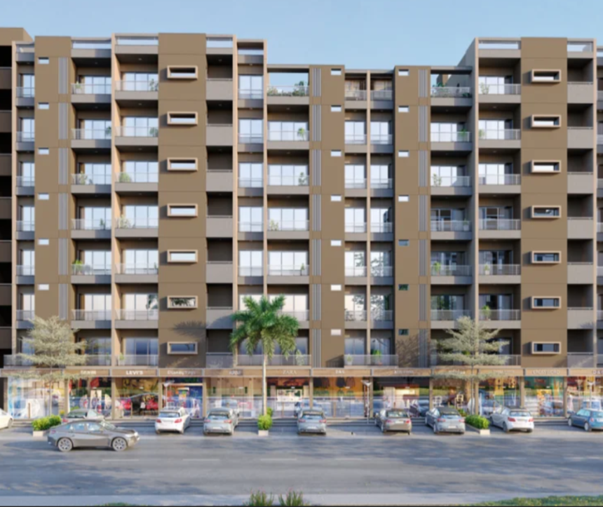 Modern 2 & 3 BHK Apartments with Shops & Showrooms at Apple Door