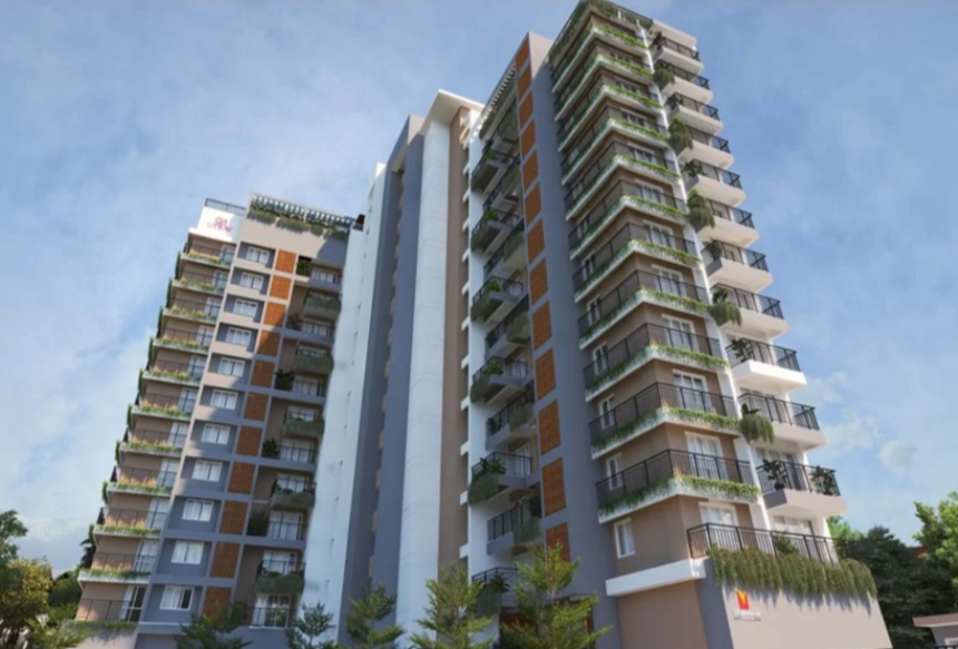 🪞 Where contemporary design meets peaceful surroundings to create refined homes for balanced city living at Vishraam Utsav, Thiruvambady in Thrissur 🏘️